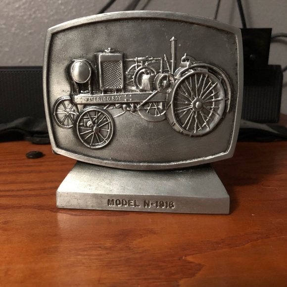 John Deere Other - John Deere Collectible.   Bank ?   Pewter material